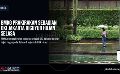 BMKG Prakirakan Sebagian DKI Jakarta Diguyur Hujan Selasa