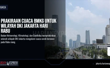 Prakiraan Cuaca BMKG untuk Wilayah DKI Jakarta Hari Rabu