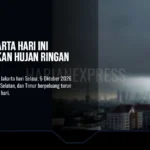 Cuaca Jakarta Hari Ini Diprakirakan Hujan Ringan Sore Hari