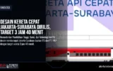 Desain Kereta Cepat Jakarta-Surabaya Dirilis, Target 3 Jam 40 Menit