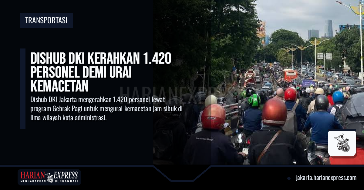 Dishub DKI Kerahkan 1.420 Personel Demi Urai Kemacetan