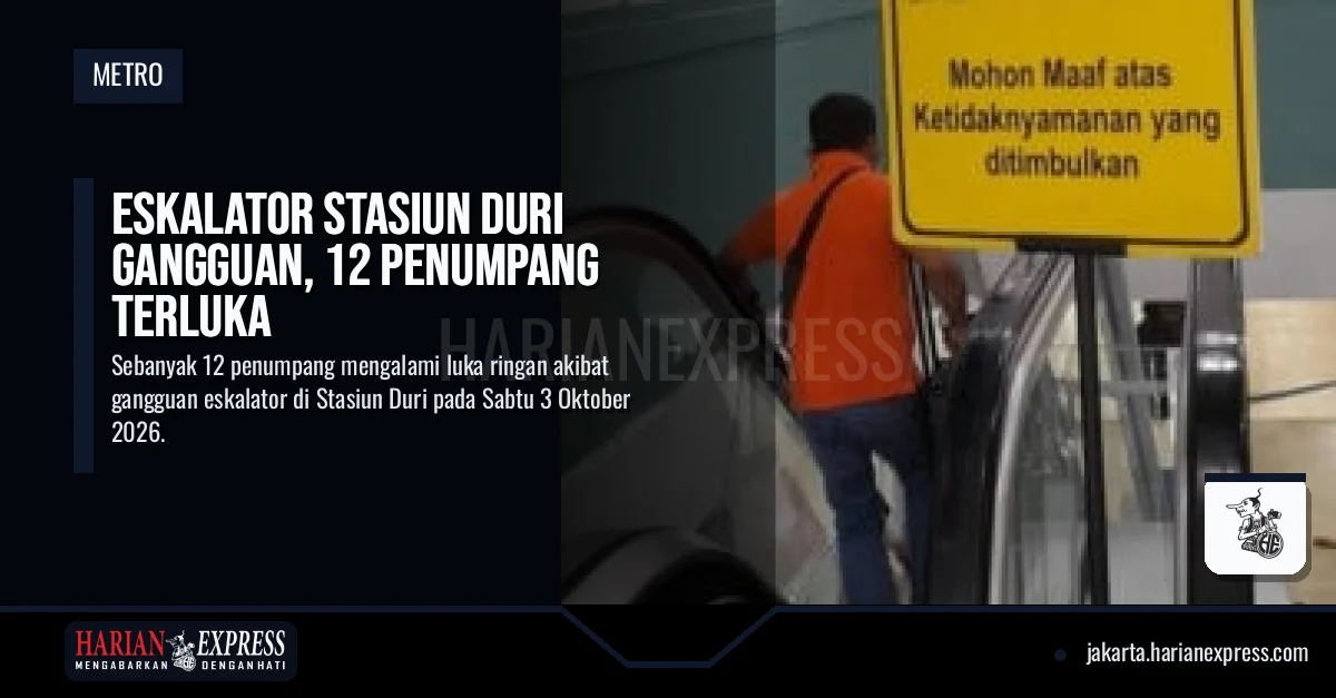 Eskalator Stasiun Duri Gangguan, 12 Penumpang Terluka