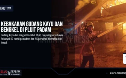 Kebakaran Gudang Kayu dan Bengkel di Pluit Padam