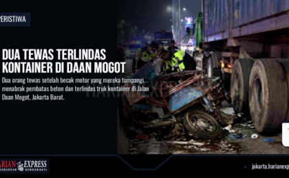 Dua Tewas Terlindas Kontainer di Daan Mogot