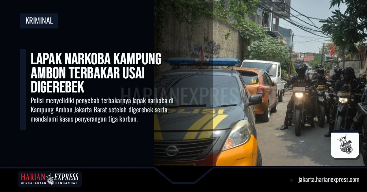 Lapak Narkoba Kampung Ambon Terbakar Usai Digerebek