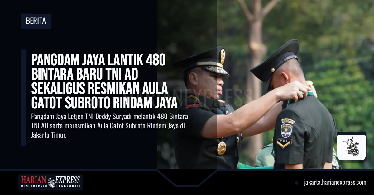 Pangdam Jaya Lantik 480 Bintara Baru TNI AD Sekaligus Resmikan Aula Gatot Subroto Rindam Jaya