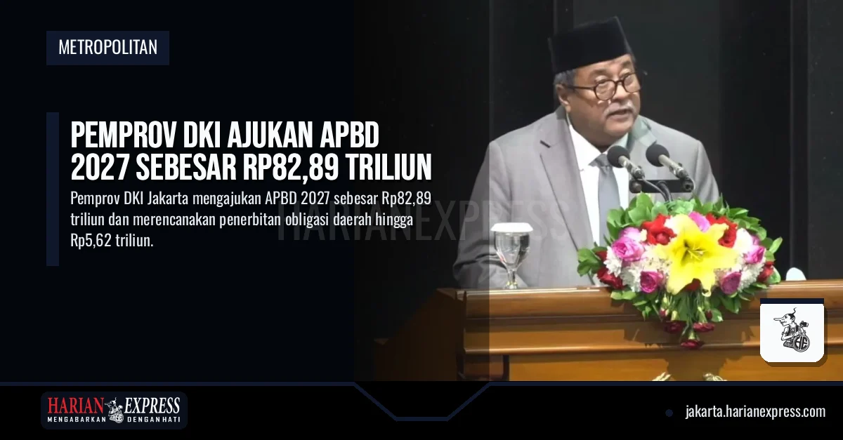 Pemprov DKI Ajukan APBD 2027 Sebesar Rp82,89 Triliun