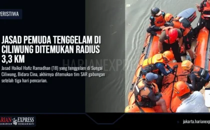 Jasad Pemuda Tenggelam di Ciliwung Ditemukan Radius 3,3 Km