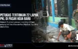 Petugas Tertibkan 22 Lapak PKL di Pasar Koja Baru