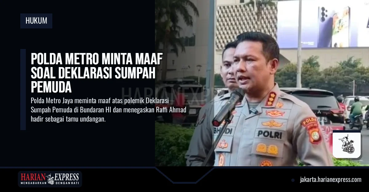 Polda Metro Minta Maaf Soal Deklarasi Sumpah Pemuda