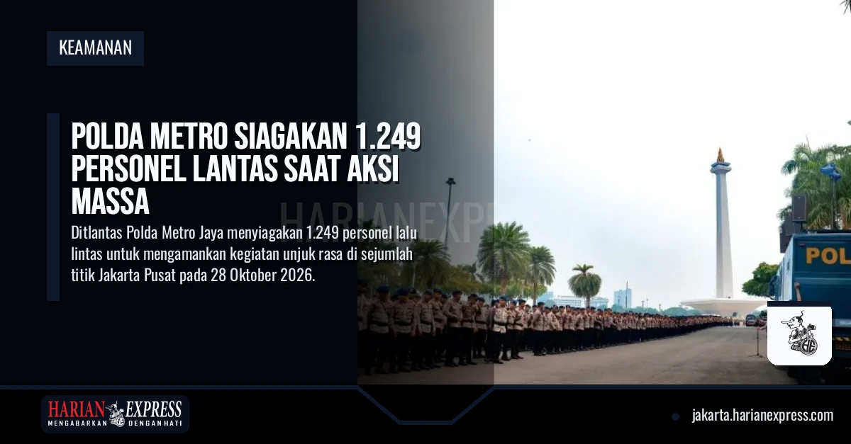 Polda Metro Siagakan 1.249 Personel Lantas Saat Aksi Massa