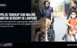 Polisi Tangkap Duo Maling Motor Bersenpi di Lampung