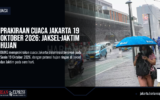 Prakiraan Cuaca Jakarta 19 Oktober 2026: Jaksel-Jaktim Hujan
