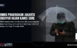 BMKG Prakirakan Jakarta Diguyur Hujan Kamis Sore