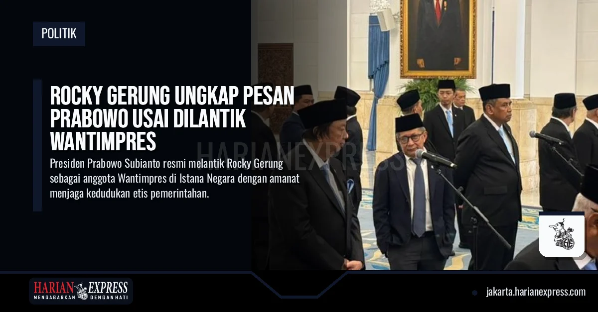 Rocky Gerung Ungkap Pesan Prabowo Usai Dilantik Wantimpres