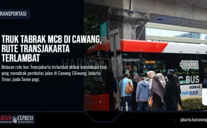 Truk Tabrak MCB di Cawang, Rute Transjakarta Terlambat