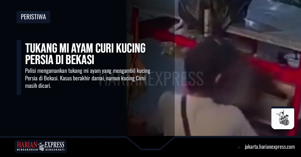Tukang Mi Ayam Curi Kucing Persia di Bekasi